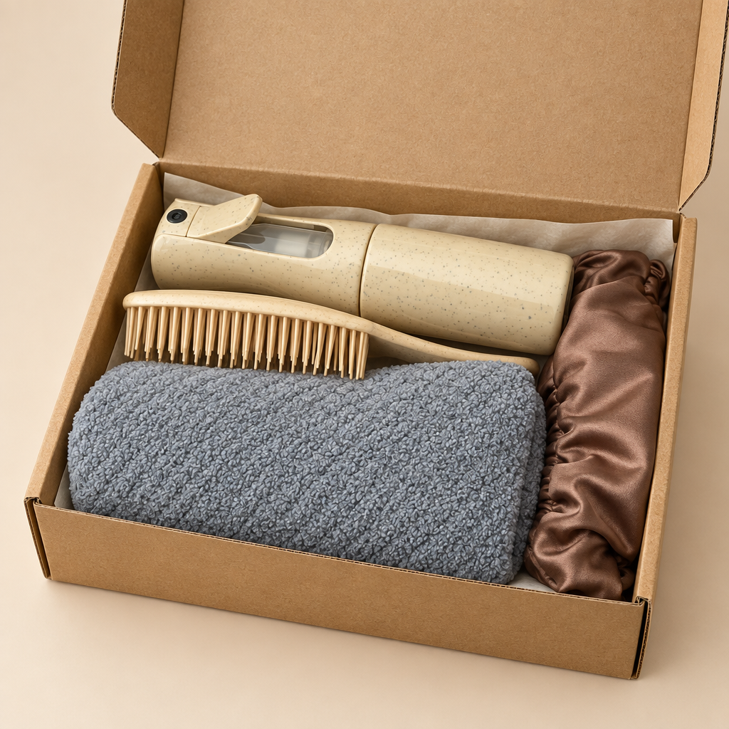 Curl Care Kit from an elevated three-quarter angle